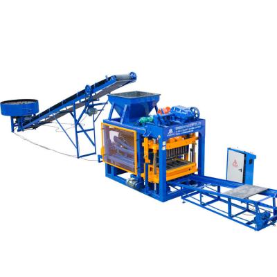 China Building Material Shops QT4-25 Semi Automatic Concrete Block Brick Paver Making Machine for sale