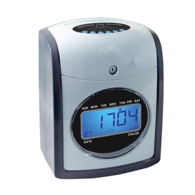 China S-210 Office Equipment Digital Time Recorder Clock Punch Card Machine Blue Screen SF-210 for sale