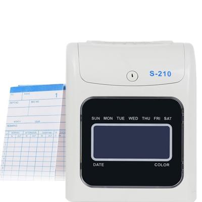 China Good quality S-210 punch attendance sheet clock machine for office workers clock in SF-210 for sale