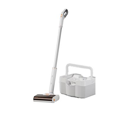 China Best New Designed Large Capacity Household Motorized Floating Mop Cordless Wet Dry Cleaning Electric Smart Broom With Self Washed Bucket for sale