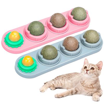 China Stocked Quality Proper Price Guaranteed Hot Sale Wall Pet Sucker Catnip Ball Toy for sale