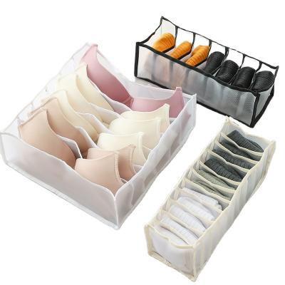 China Behind Doors/On Walls 3pcs Set Drawer Type Bra Underwear Knockouts Grid Storage Boxes for sale