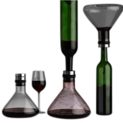 China Unique Factory Price CREATIVE Cheap Travel Clear Glass Vent Decanter for sale