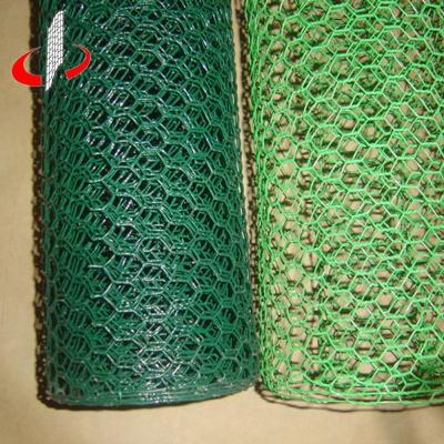 China Durable Green PVC Coated Hexagonal Chicken Wire Mesh for sale