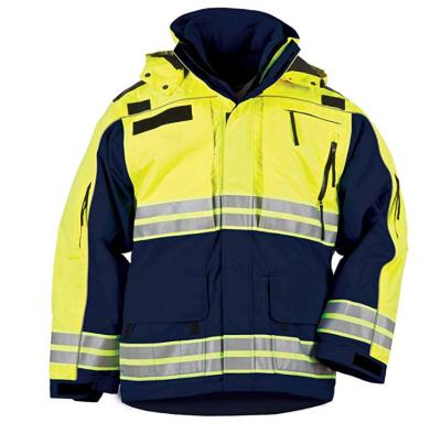 China High Visibility Outdoor Coat Workplace Men's Outdoor Safe Jacket Safety Tactical Reflective Vest for sale