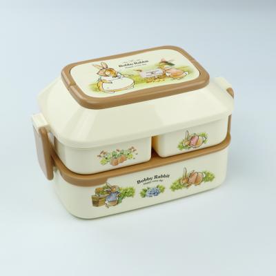 China Home LULA Food Grade PP Microwavable Bento Lunch Box with Cutlery Set for sale