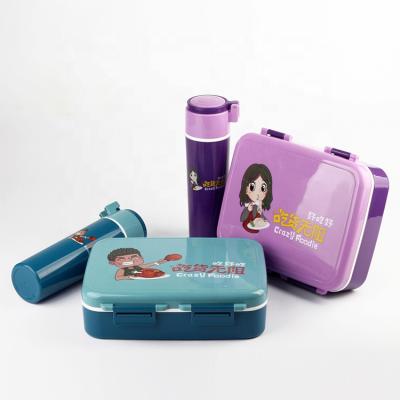 China 2021 LULA Picks Large Vacuum Microwavable OEM Single Bento Lunch Box Green Pink Unique Cute Food Container for sale