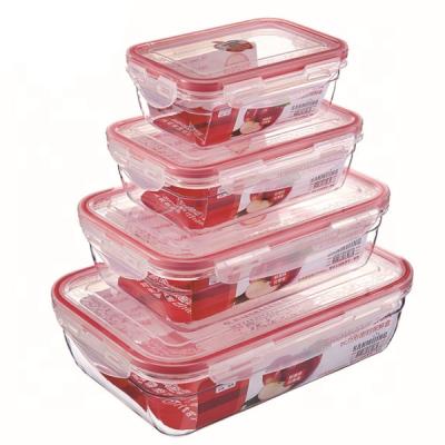 China LULA Microwavable 5 PCs Shatter Proof Food Storage Containers BPA Free Fresh Kitchen Plastic Tritan Storage Box for sale