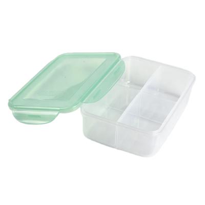 China Wholesale Guangdong LULA Family Microwavable Pack Two Compartment Glass Food Container For Eco Friendly Food Storage Fresh Vegetable Container for sale