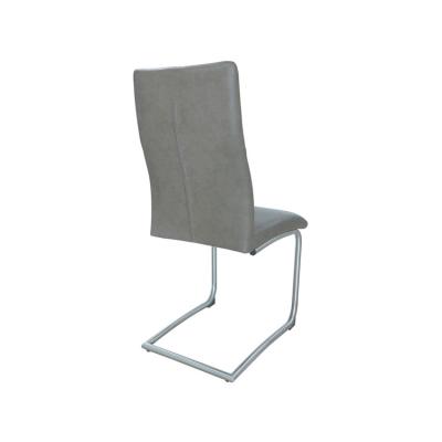 China With Stainless Backrest High Quality Modern Classic And Durable Design Leather Lounge Dining Chair for sale