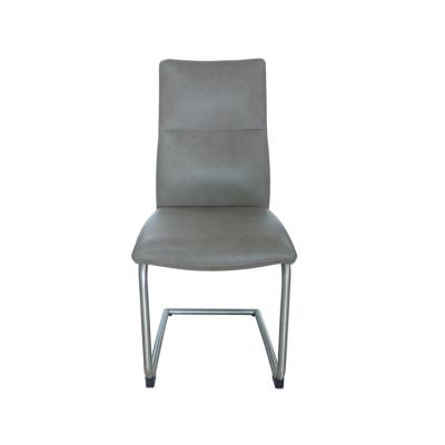 China With Backrest Modern Dining Chair Upholstered Stainless Steel Leather Feet Dining Chair Leather Metal for sale