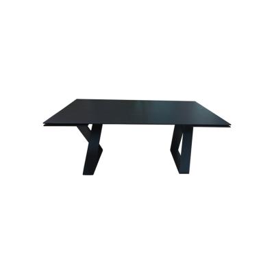 China (Other) modern high quality and durable factory supply furniture black adjustable direct dining table for sale