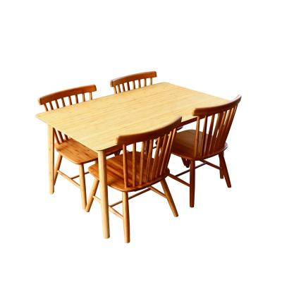 China Factory cheap luxury dining room furniture expandable set 100% bamboo dining table for sale