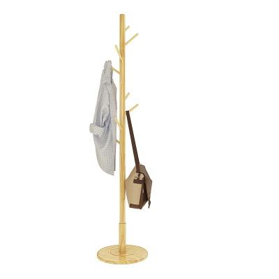 China (Other) Design Adjustable Adjustable Floor Coat Rack Floor Coat Rack Bamboo Hall Tree for sale