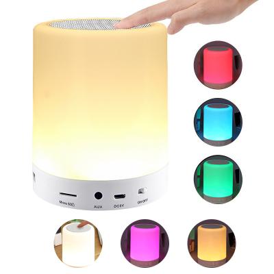 China No New Portable Smart Wireless BT Speaker Mini Player Touch Pat Light Night Light Colorful Led Bedside Table Lamp For Better Sleeps for sale