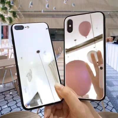 China Brand Mobile Cell Phone Cover Case Phone Cover For Iphone 8 7 Plus Custom Plastic Glitter Proof Women Water Tempered Glass Phone Case Shockproof Clear Stand for sale