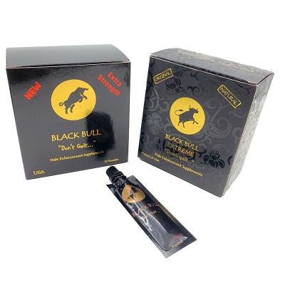 China Custom Recycled Materials Factory Price Color Printing Packaging Presentation Boxes Eco-Friendly Powder Black Bull Honey Spout Pouch Gift Box Energy for sale