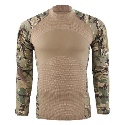 China Custom Size High Quality Military Camouflage Breathable Sweat Absorption Quality Goods Combat Shirt for sale