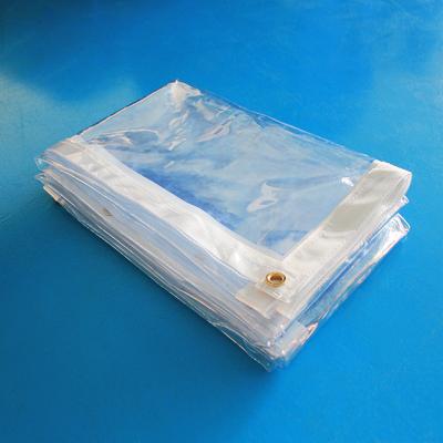 China Custom Size Clear Heavy Duty Transparent Tarpaulin Cold Weather PVC Tarpaulin Water Resistant Clear Vinyl Tarpaulin for sale