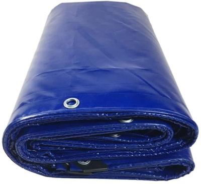 China Fire Retardant Blue 340 Gsm 6m X 6m Waterproof PVC Tarpaulin For Pond for sale