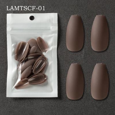 China Custom Designed Design 2022 Solid Color Matte Short Press On Nails for sale