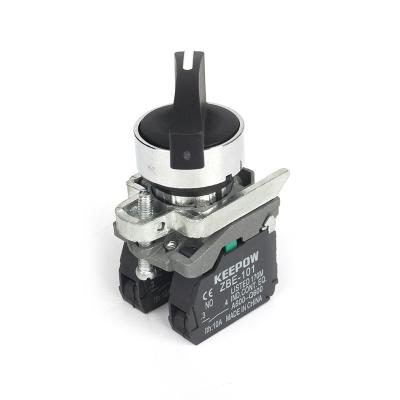 China XB4-BJ33 220V 2 Position Switch Maintsauned Push Button Handle Standard Selector 1NO XB4-BJ33 for sale