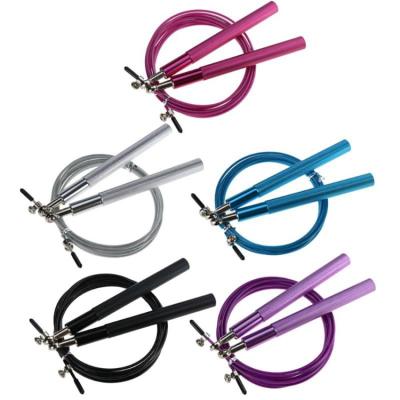 China Custom Aluminum Alloy Logo Wholesale Fitness Exercise Speed ​​Handle Jump Rope for sale