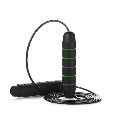 China Hot Selling Adjustable Length Foam Grip Weighted Bearing Steel Wire Jump Rope for sale