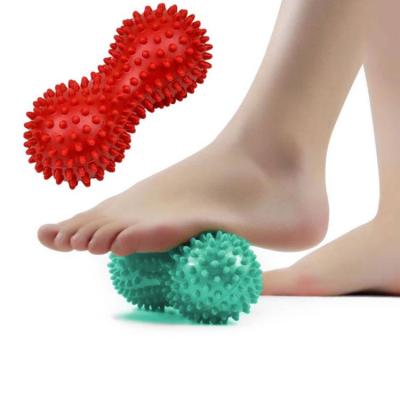 China Comfortable High Quality PVC Material Peanut Foot Massage Spike Ball for sale