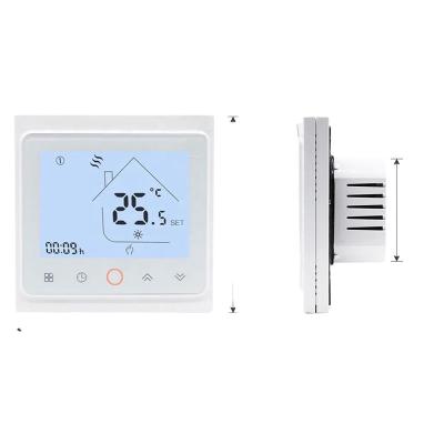 China WIFI Controlled Smart Programmable Floor Heating Thermostat Temperature Monitor Radiation Shield Household Thermometers White for sale