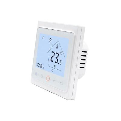 中国 Color Digital Room Touch Screen Smart Wifi Thermostat Nest Shaped 3rd Generation White Electric Floor Heating System CARBONWARM 販売のため