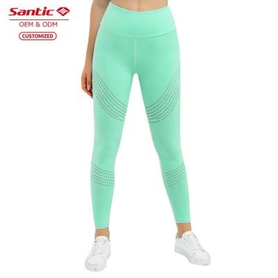 China High-waisted, Breathable and Tight Green Breathable Gaiters Yoga Pants Gym Gaiters for sale