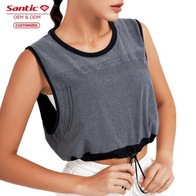 China Wholesale good prices breathable tank tops for women 2022 plus size brim with elastic to adjust yoga vest for sale