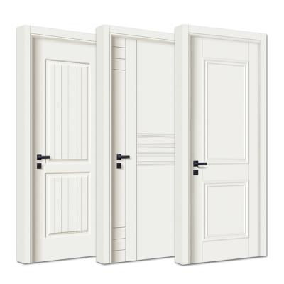 China Modern Simple Design Wood Pictures Door Panel MDF Plywood Sound Insulation HS-WD2 Interior Bedroom Doors For Outdoor Market for sale