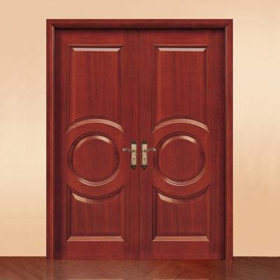 China HS-EWD65 Sound Insulation Modern Home Main Front Entry Door Solid Wood Design For Sale for sale