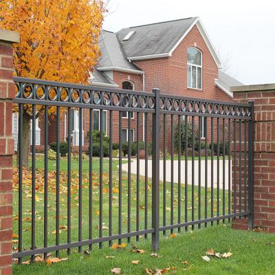 China HS-MFA8 Easily Assembled Cheap Galvanized Steel and Wrought Iron Door Design Guardrail Panel Panels Prefab Fence For Sale for sale