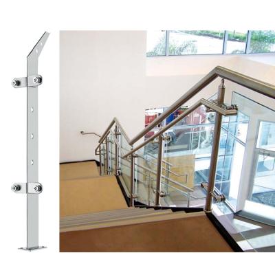 China Stair Railings Rail 304 Grade Stainless Steel Modern Glass Fit Enclosure Interior Baluster for sale