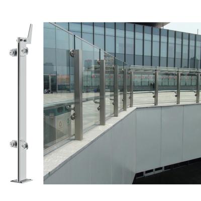 China China Direct Manufacturer Modern Stairs Balcony Glass Fencing Stainless Steel Baluster Fence Pillars for sale