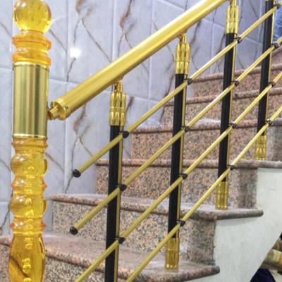 China Modern Stair Railing Plexi Support Rod Acrylic Glass Balustrade Round Crystal Balustrade for sale