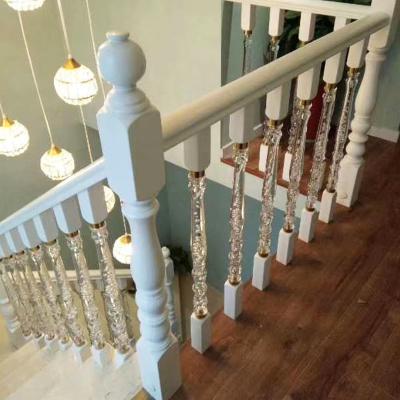 China Modern Acrylic Balcony Fencing Designs Hot Sale Home Deck Crystal Stair Pillar Factory for sale