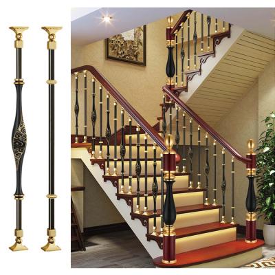 China Modern Luxury Aluminum Material Balustrade Fencing Aluminum Stair Pillars for sale