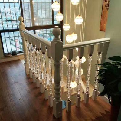 China Modern Accepted Customized PMMA Crystal Rods Indoor Acrylic Stair Railing for sale