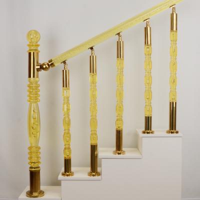 China Hotel Villa KTV Modern Illuminated Acrylic Stair Handrail And Handrail for sale