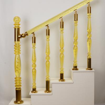 China Modern indoor technic villas injection molding design acrylic stair baluster for sale