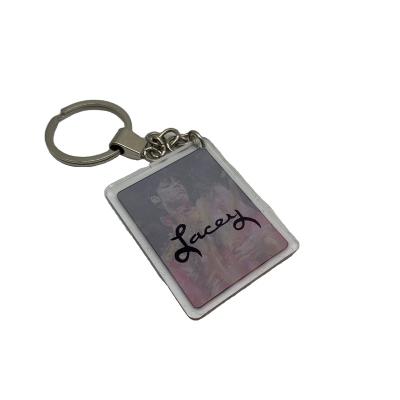 China Free Sample Plastic Promotion Cute Acrylic Key Chain Mute Key Acrylic Chain for sale