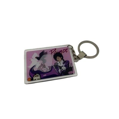 China Colorful Good Quality Plastic Logo Printing Plastic Retro Keychain Mute Key Chain Souvenir for sale