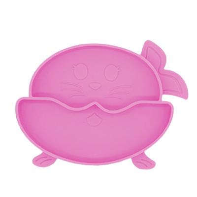 China Minimalist Bukrein Cupboard Tableware No Suction Silicone Baby Feeding Dish Set For Kids for sale