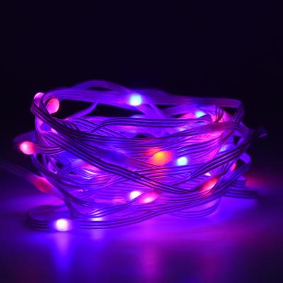 China SUPER MARKET SALE RTS DC5V 1watt/meter 16.4ft RGB Digital Led String Fairy Light Light With US Plug for sale