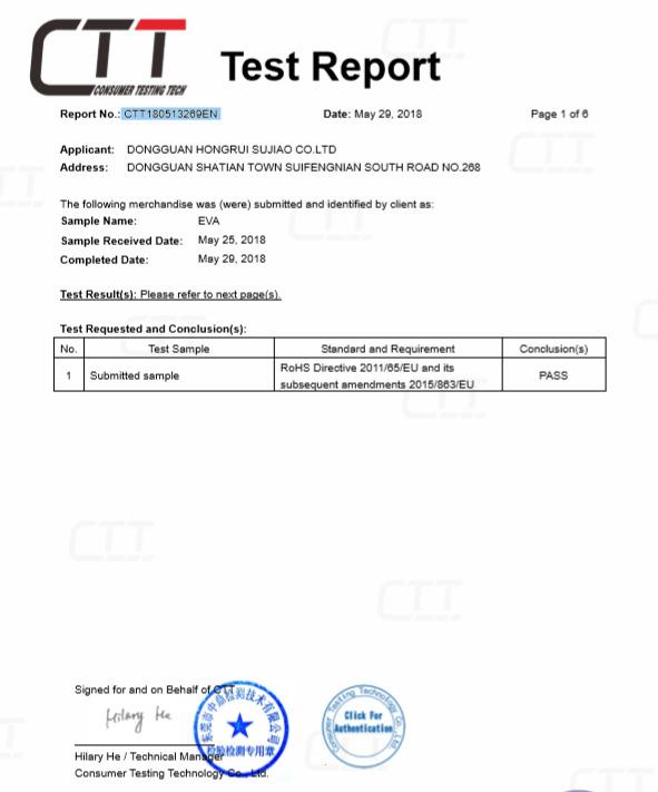 RoHS - Dongguan GX Industrial Co., Ltd.