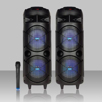 China Professional Loud Active 8 Inch BT Party DJ Speaker Stock Function Phone Dual Wheel Speakers for sale